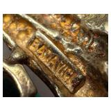 Vintage Badavici Teal Blue Green Paste Large Slide Pendant