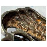 Vintage Badavici Teal Blue Green Paste Large Slide Pendant