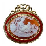 Joan Rivers Mother and Child Cameo Brooch