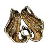 Vintage Badavici Teal Blue Green Paste Large Slide Pendant