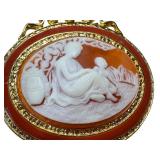 Joan Rivers Mother and Child Cameo Brooch