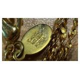 Vintage Nolan Miller Faux Peridot Gold Tone Necklace