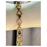 Sterling Silver and Sapphire Heart Tennis Bracelet