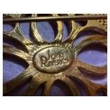 Vintage Signed Joan Rivers Faux Lavender Cameo & Crystal Gold Tone Pin / Brooch