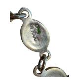 Vintage Sterling Silver Green Turquoise Bracelet