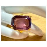 Vintage Vendome Purple Colored Adjustable Ring
