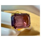 Vintage Vendome Purple Colored Adjustable Ring