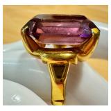 Vintage Vendome Purple Colored Adjustable Ring