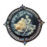 Joan Rivers Courting Couple Cameo Brooch