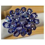 Tanzanite and Sterling Silver Necklace and Ring