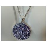 Tanzanite and Sterling Silver Necklace and Ring