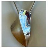 Artisan Crafted Abstract Sterling Silver Necklace