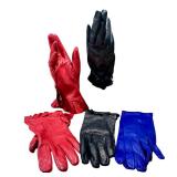 Three Pairs of Ladies Leather Gloves including a Pair of Moschino Leather Gloves
