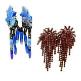 Two Pairs of Dangle Earrings including an Artisan Crafted Pair of Earrings