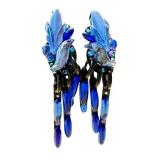 Two Pairs of Dangle Earrings including an Artisan Crafted Pair of Earrings