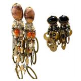 Two Pairs of Vintage Chipita Style Earrings