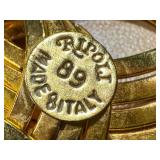 Pair of Italian Ripoli Gold Plated Vintage 1989 Runway Earrings