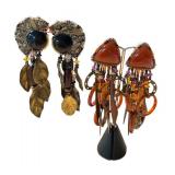 Two Pair of Vintage Chipita Statement Earrings