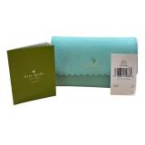 Kate Spade Aqua Scalloped Kieran Wallet, NWT