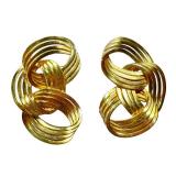 Pair of Italian Ripoli Gold Plated Vintage 1989 Runway Earrings