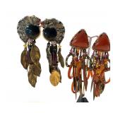 Two Pair of Vintage Chipita Statement Earrings