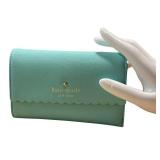 Kate Spade Aqua Scalloped Kieran Wallet, NWT