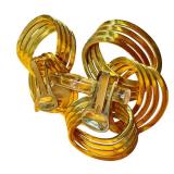 Pair of Italian Ripoli Gold Plated Vintage 1989 Runway Earrings