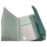 Kate Spade Aqua Scalloped Kieran Wallet, NWT