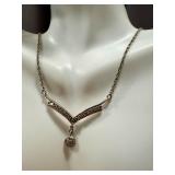 Beautiful Sterling Silver and Marcasite Necklace