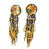 Pair of Vintage Chipita Statement Earrings / Chipita Boho Statement Earrings