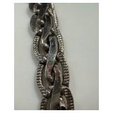 Vintage Woven Sterling Silver 9" Bracelet