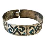 Vintage Serling Silver MOP Panel Bracelet