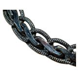 Vintage Woven Sterling Silver 9" Bracelet