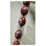Vintage Hand Knotted Chinese Cloisonné Beaded Necklace