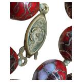 Vintage Hand Knotted Chinese Cloisonné Beaded Necklace