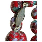 Vintage Hand Knotted Chinese Cloisonné Beaded Necklace