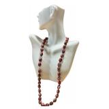 Vintage Hand Knotted Chinese Cloisonné Beaded Necklace