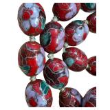 Vintage Hand Knotted Chinese Cloisonné Beaded Necklace