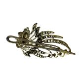 Colorful Peacock Metal and Rhinestone Hairclip