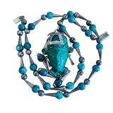 Sterling Silver 925 Malachite Green Stone Warrior Taxco