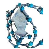 Sterling Silver 925 Malachite Green Stone Warrior Taxco