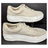 J/Slides Amanda Platform Leather Shoes - Women 10M