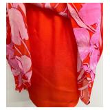 Milly Reina Parrot Tulip Dress in Coral - Size 8