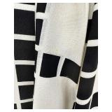 SoCa by St. John White and Black Print Silk Sleeveless Dress - Size L