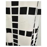 SoCa by St. John White and Black Print Silk Sleeveless Dress - Size L