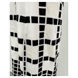 SoCa by St. John White and Black Print Silk Sleeveless Dress - Size L