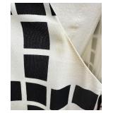 SoCa by St. John White and Black Print Silk Sleeveless Dress - Size L