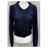 DKNY Midnight Blue Button Up Sweater - Size M