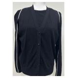 Escada Sport Black with White Piping Sweater Set - Size M
