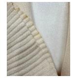 St. John Evening by Marie Grey J. Kelly Coat - Creme Knit Ruffle Long Belted Sweater